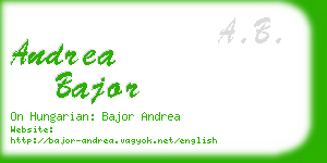 andrea bajor business card